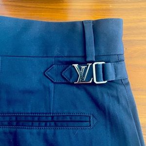Louis Vuitton cotton chino shorts, size 42, navy blue, like new.